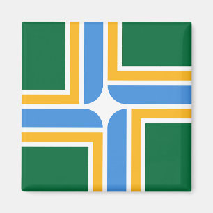 Imán Magnet con bandera de Portland, Oregón, EE. UU.
