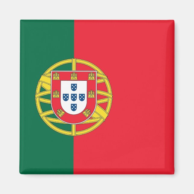 Imán Magnet con bandera de Portugal (Frente)