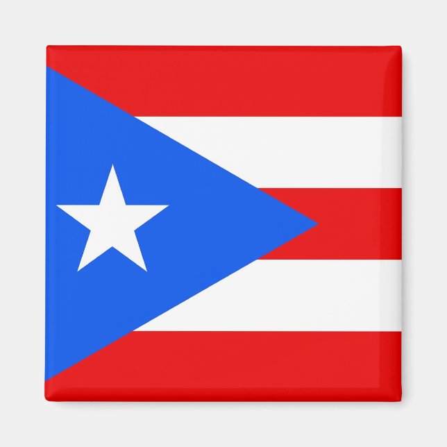 Imán Magnet con bandera de Puerto Rico - Estados Unidos (Frente)