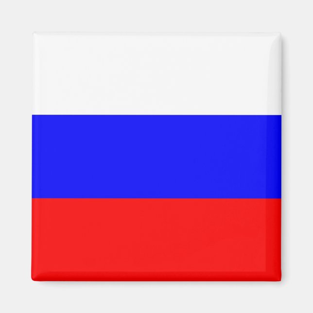 Imán Magnet con bandera de Rusia (Frente)