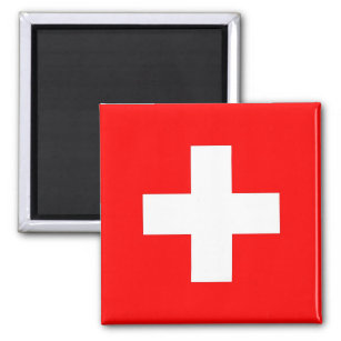 Imán Magnet con bandera de Suiza
