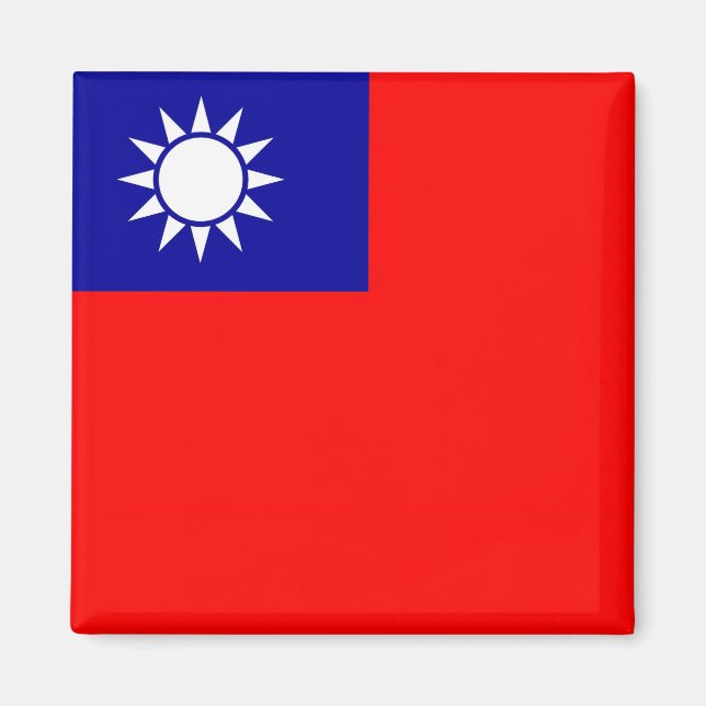 Imán Magnet con bandera de Taiwán (Frente)