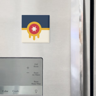 Imán Magnet con bandera de Tulsa, Oklahoma