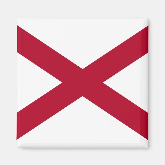 Imán Magnet con bandera del estado de Alabama - Estados (Frente)
