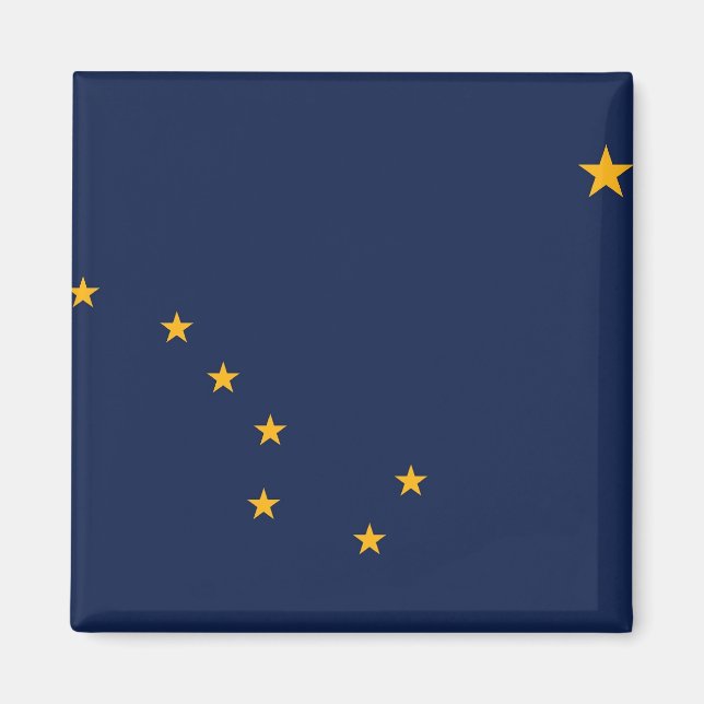 Imán Magnet con bandera del estado de Alaska - Estados  (Frente)