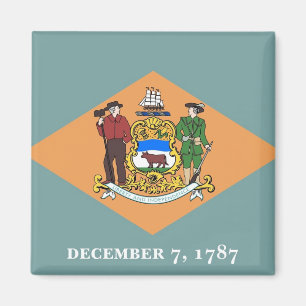 Imán Magnet con bandera del estado de Delaware - Estado