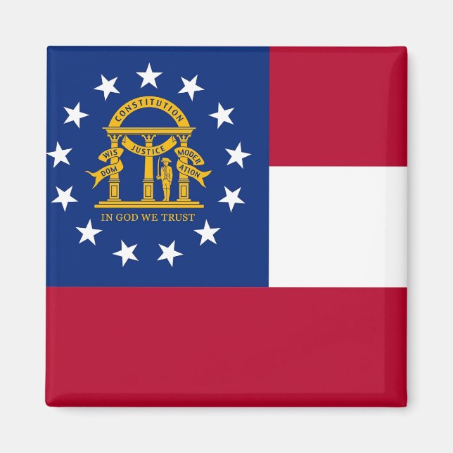 Imán Magnet con bandera del estado de Georgia - Estados (Frente)