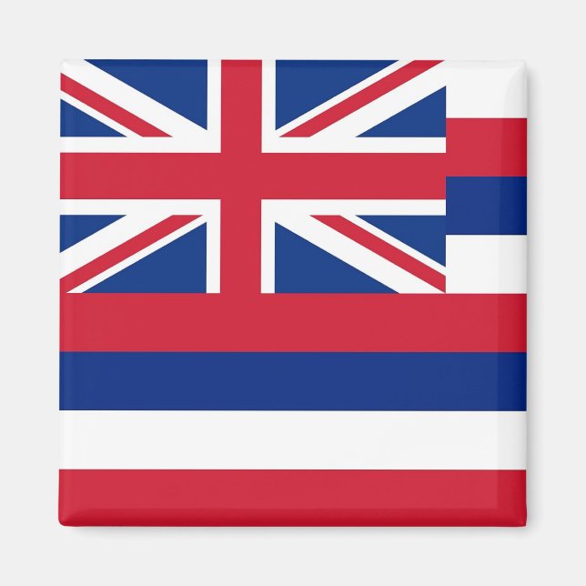 Imán Magnet con bandera del estado de Hawaii - Estados  (Frente)