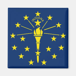 Imán Magnet con bandera del estado de Indiana - Estados