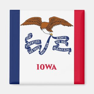 Imán Magnet con bandera del estado de Iowa - Estados Un