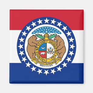 Imán Magnet con bandera del estado de Misuri - Estados