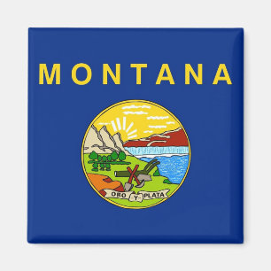 Imán Magnet con bandera del estado de Montana - Estados
