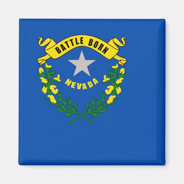 Imán Magnet con bandera del estado de Nevada - Estados  (Frente)