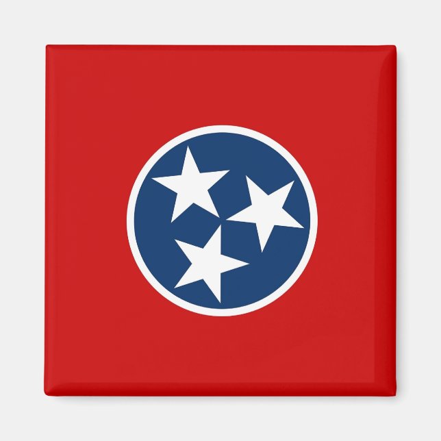 Imán Magnet con bandera del estado de Tennessee - Estad (Frente)