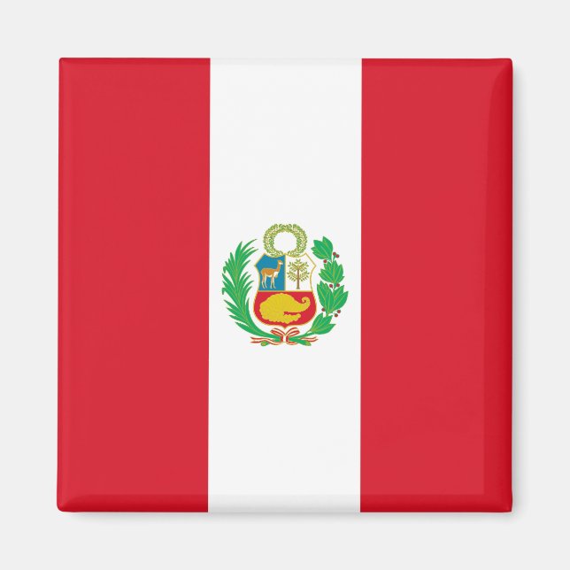 Imán Magnet con bandera del Perú (Frente)