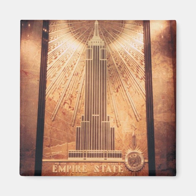 Imán Magnet con Empire State Plaque (Frente)