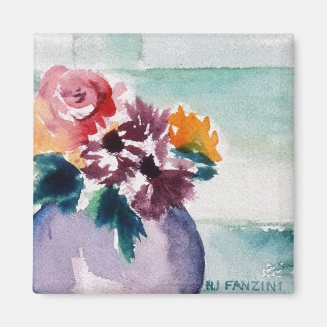 IMÁN MAGNET CON FLORES (Frente)