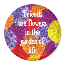 Magnet con flores para los amigos
