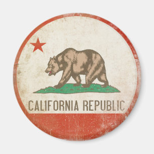 Imán Magnet con la bandera de la república de Californi