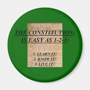 Imán Magnet con la Constitución es fácil como 1-2-3: