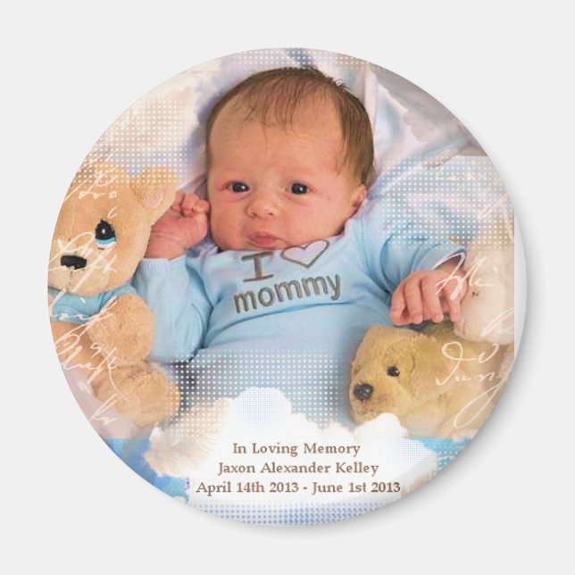 Imán Magnet conmemorativo Jaxon Alexander Kelley (Frente)