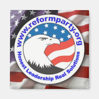 Imán Magnet cuadrado con el logo del Fiesta de reforma