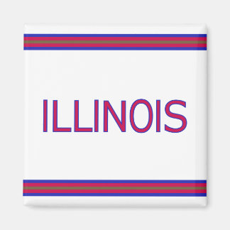 Imán Magnet cuadrado de Illinois