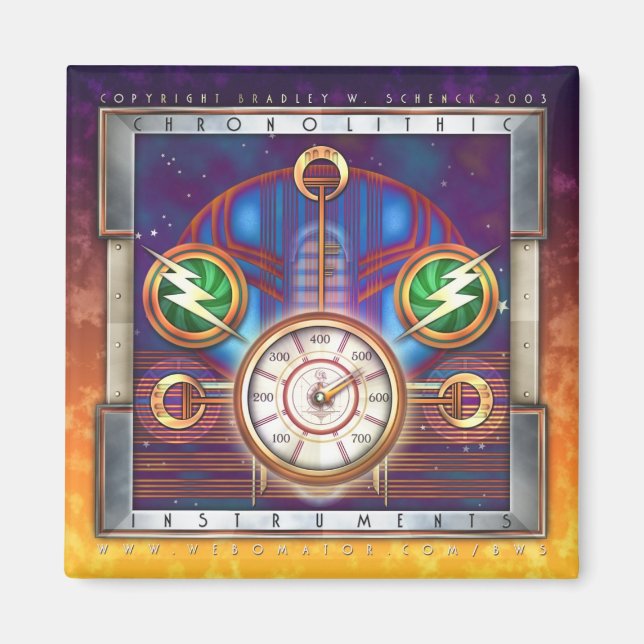 Imán Magnet cuadrado de instrumentos crónicos (Frente)