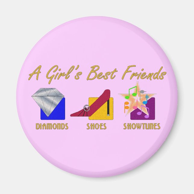 Imán Magnet de Amigos Mejores chicas (Frente)