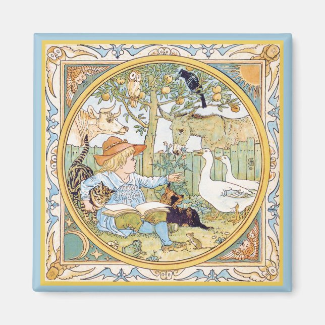 Imán Magnet de animales de época (Frente)