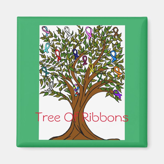 Imán Magnet de árbol de cintas (Frente)
