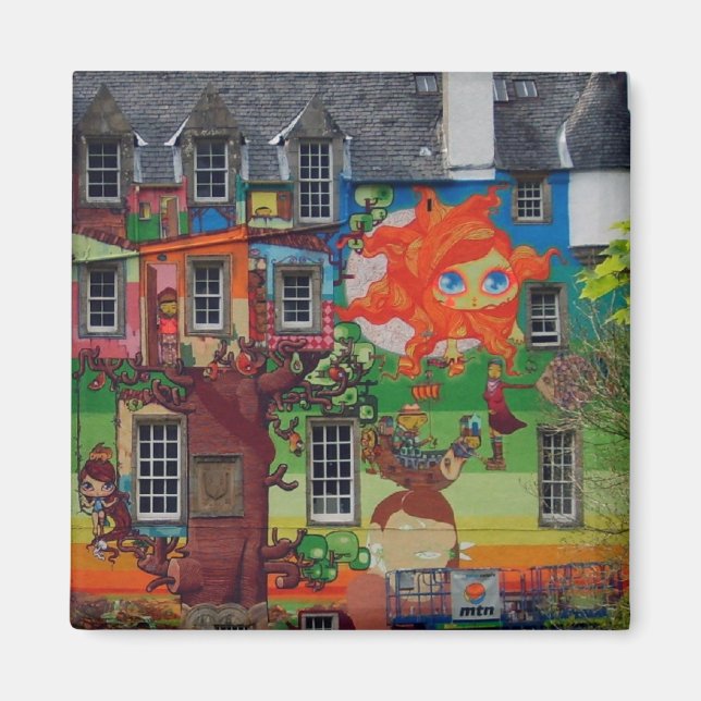 Imán Magnet de arte brasileño Kelburn Castle (Frente)