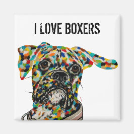 Imán Magnet de arte de Boxer