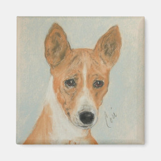 Imán Magnet de arte de perro de Basenji