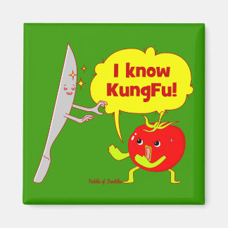 Imán Magnet de arte KungFu Tomato Doodle