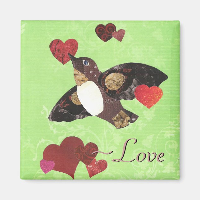 Imán Magnet de Aves de Amor (Frente)