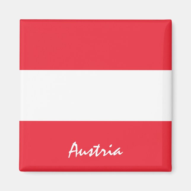 Imán Magnet de bandera austriaca, vacaciones, Austria (Frente)