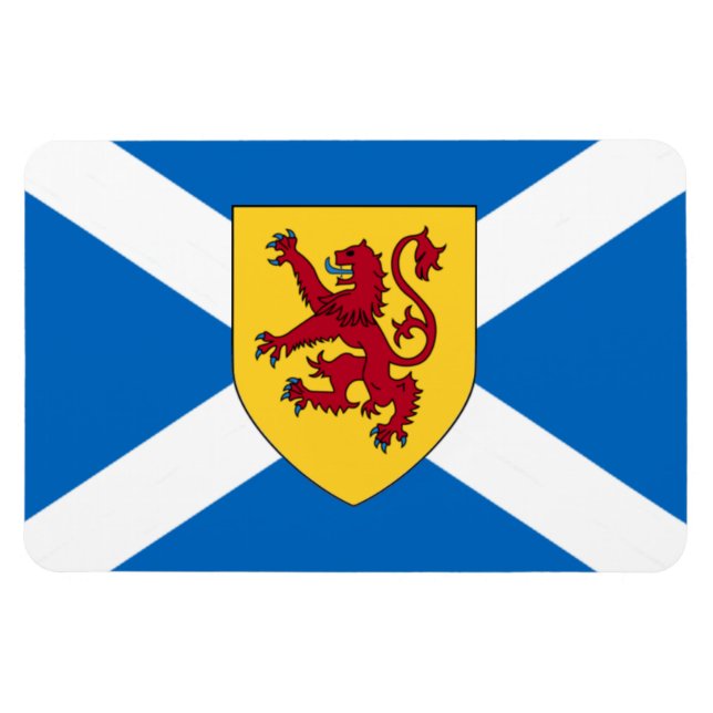Imán Magnet de bandera de Escocia - Cruz y León (Horizontal)