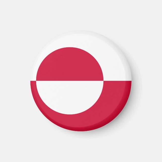 Imán Magnet de bandera de Groenlandia (Frente)
