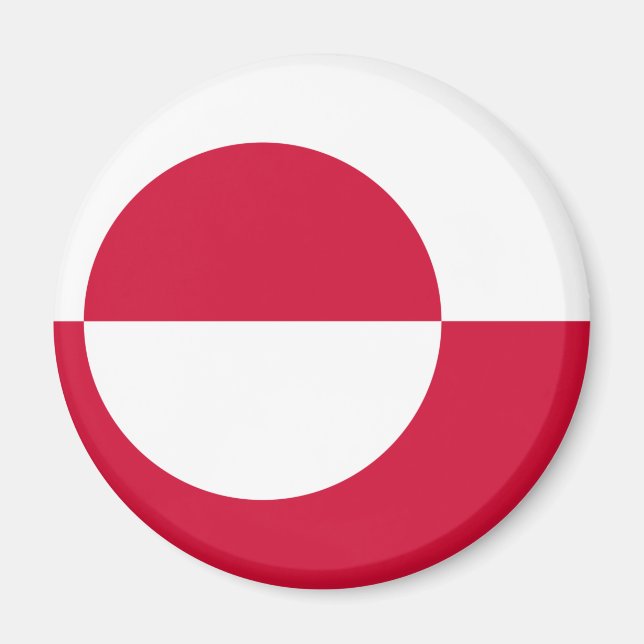 Imán Magnet de bandera de Groenlandia (Frente)