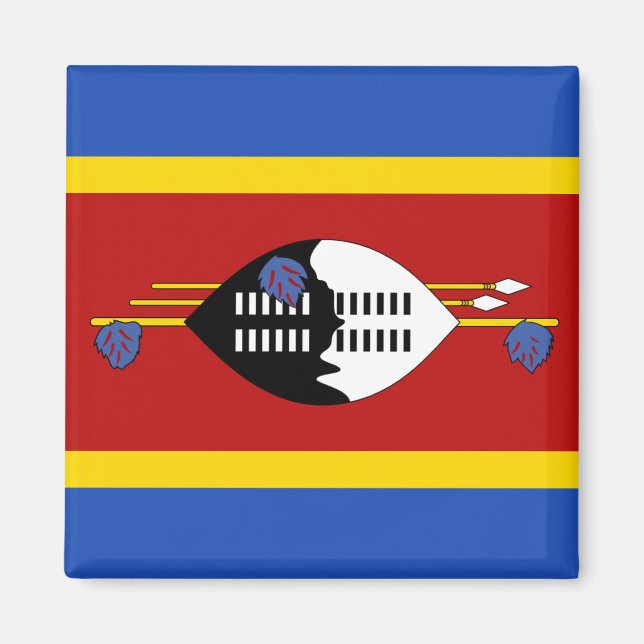 Imán Magnet de Bandera Eswatini (Frente)