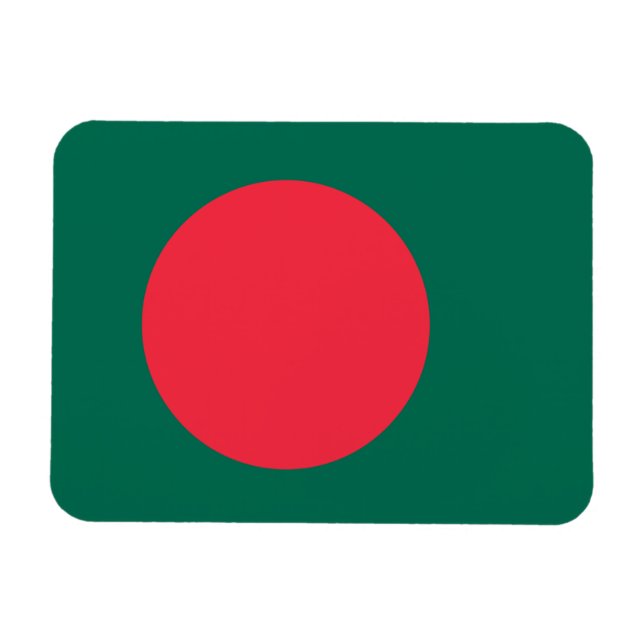 Imán Magnet de Bandera Patriótica de Bangladesh (Horizontal)