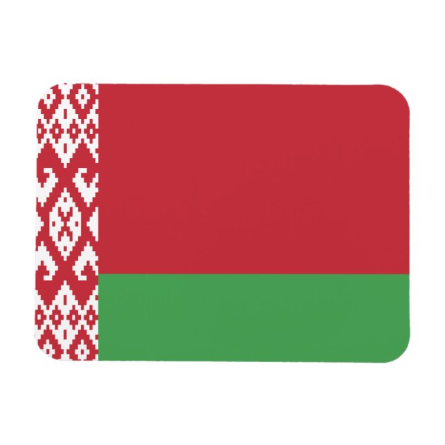Imán Magnet de Bandera Patriótica de Bielorrusia (Horizontal)