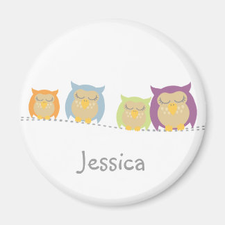 Imán Magnet de búhos de Kawaii personalizado