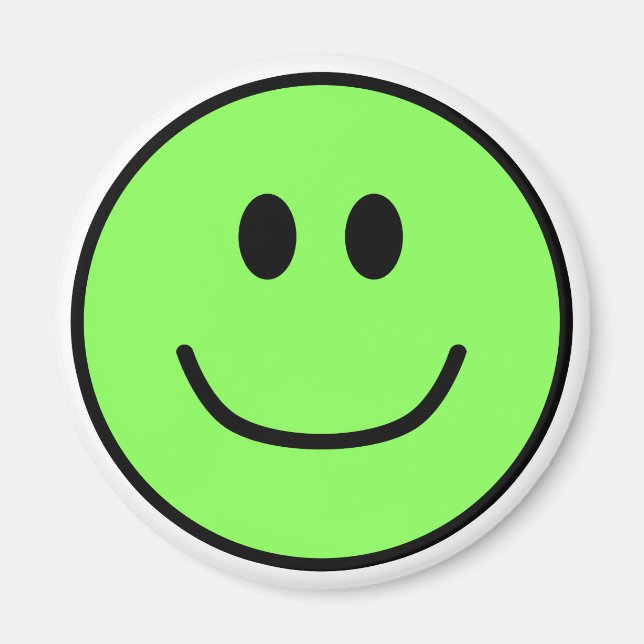 Imán Magnet de Cara Sonriente Green 0002 (Frente)