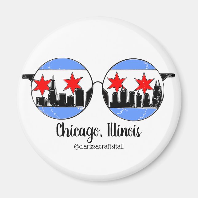 Imán Magnet de chicaGOggles (Frente)