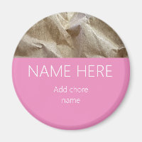 Magnet de Chore de papel de color rosado moderno