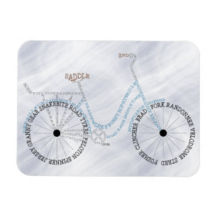 Imán Magnet de ciclismo de bicicleta tipográfica
