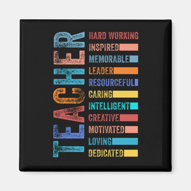 Imán Magnet de Cualidades Docentes (Frente)