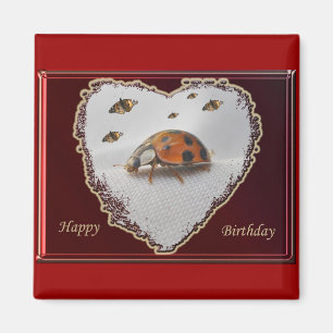 Imán Magnet de cumpleaños feliz de Ladybug